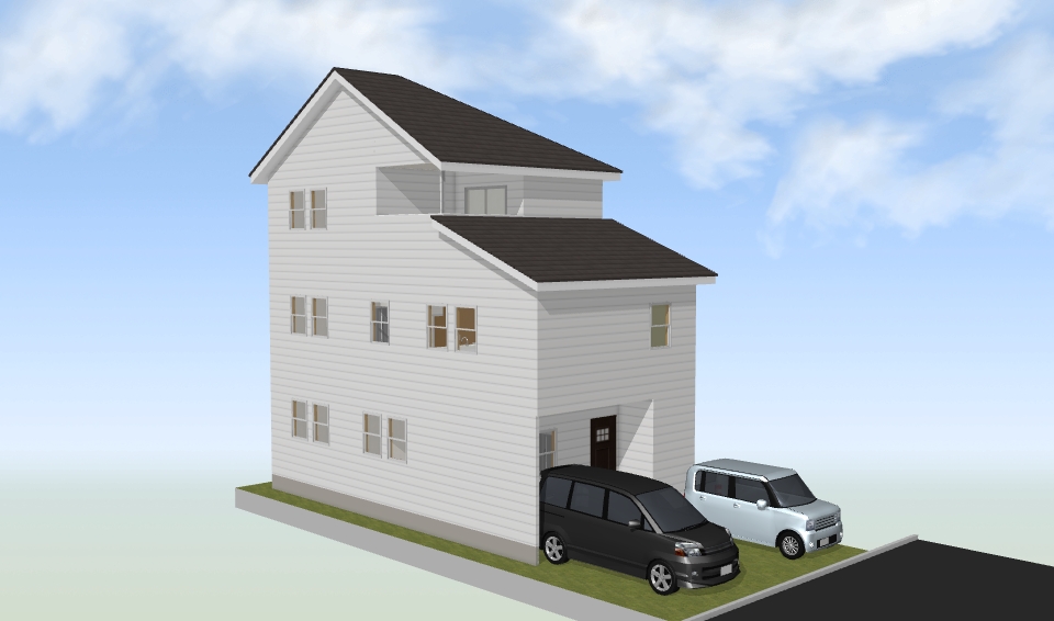 間取り　3階建て　2世帯