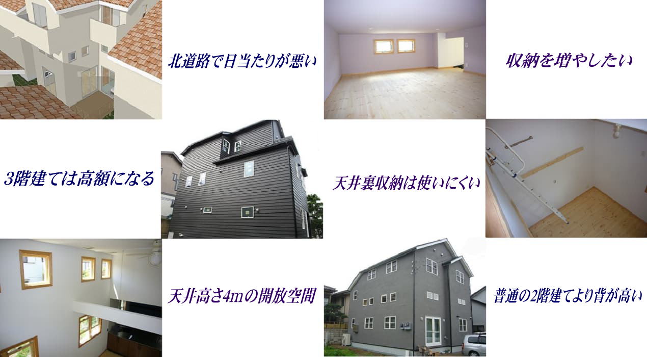 2.5階建ての家